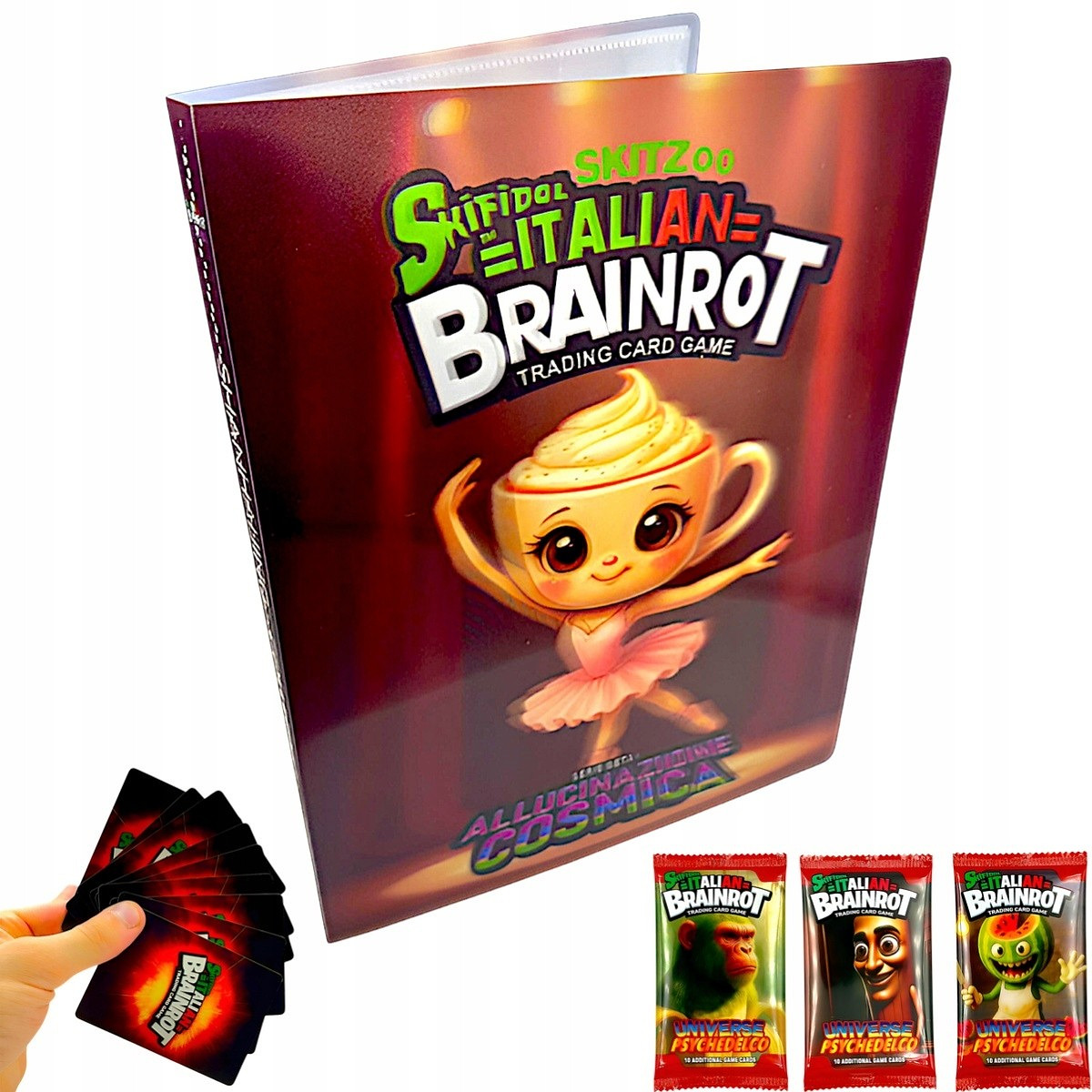 Album Brainrot na 432 karty + 30 kart Skifidol Italian TCG - zdjecie prezentacyjne produktu - ujecie 1
