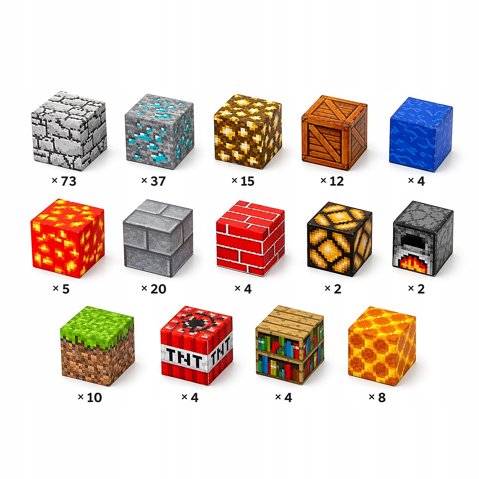 Klocki magnetyczne 200 elementów + 2 figurki – zestaw konstrukcyjny - packshot produktu na białym tle - ujęcie 4
