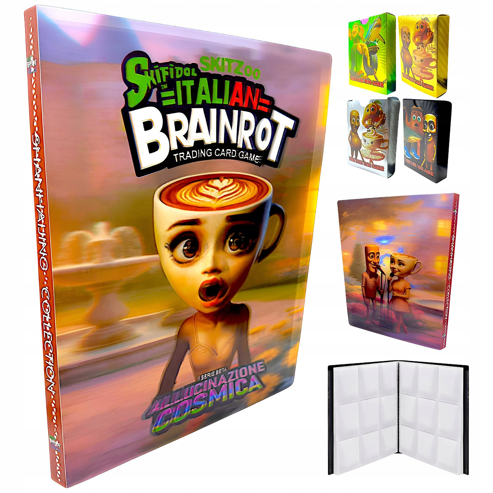 Album Brainrot na 432 karty + 55 kart kolekcjonerskich TCG - packshot produktu na białym tle - ujęcie 1