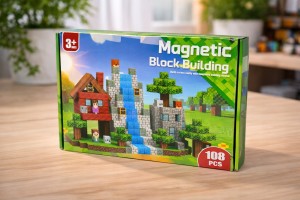 Klocki magnetyczne 108 elementów – mega zestaw konstrukcyjny - zdjęcie prezentacyjne produktu - ujęcie 8
