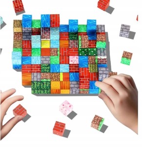 Klocki magnetyczne 200 elementów – sześciany konstrukcyjne 3D - zdjęcie prezentacyjne produktu - ujęcie 4