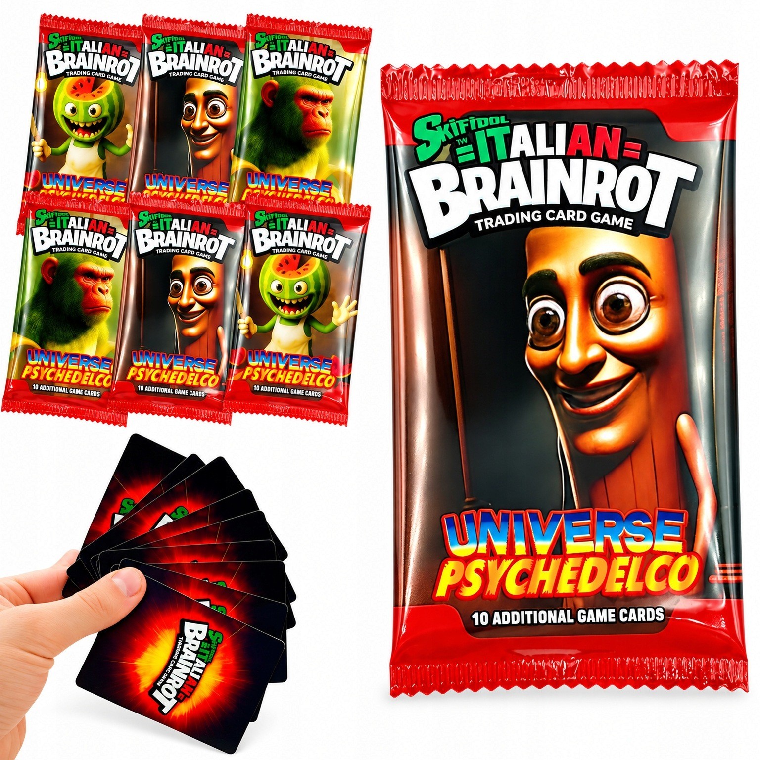 Album na 400 Kart Brainrot + 60 Kart Kolekcjonerskich Skifidol Italian TCG - zdjęcie 2