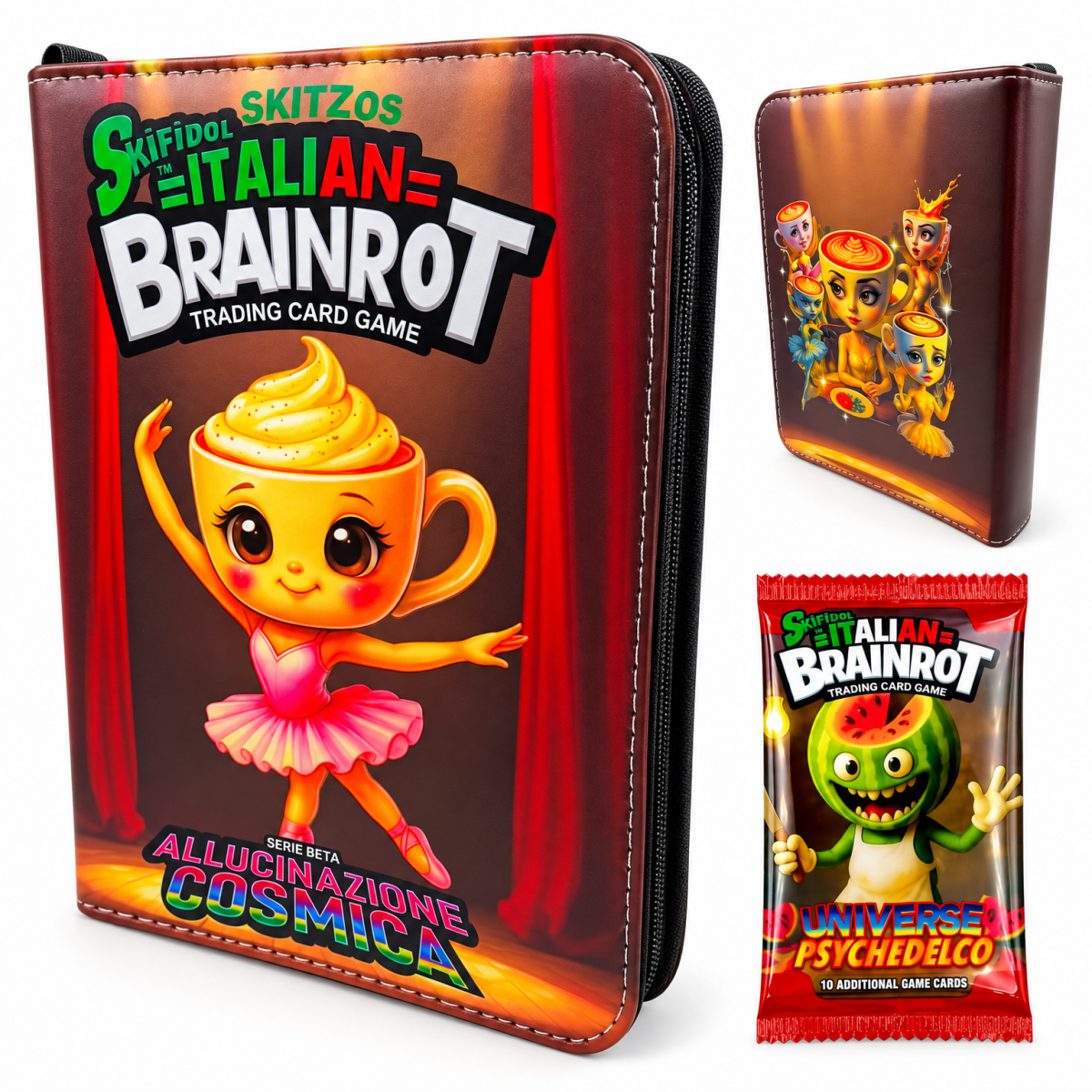 Album na 400 Kart Brainrot + 60 Kart Kolekcjonerskich Skifidol Italian TCG - zdjęcie 1