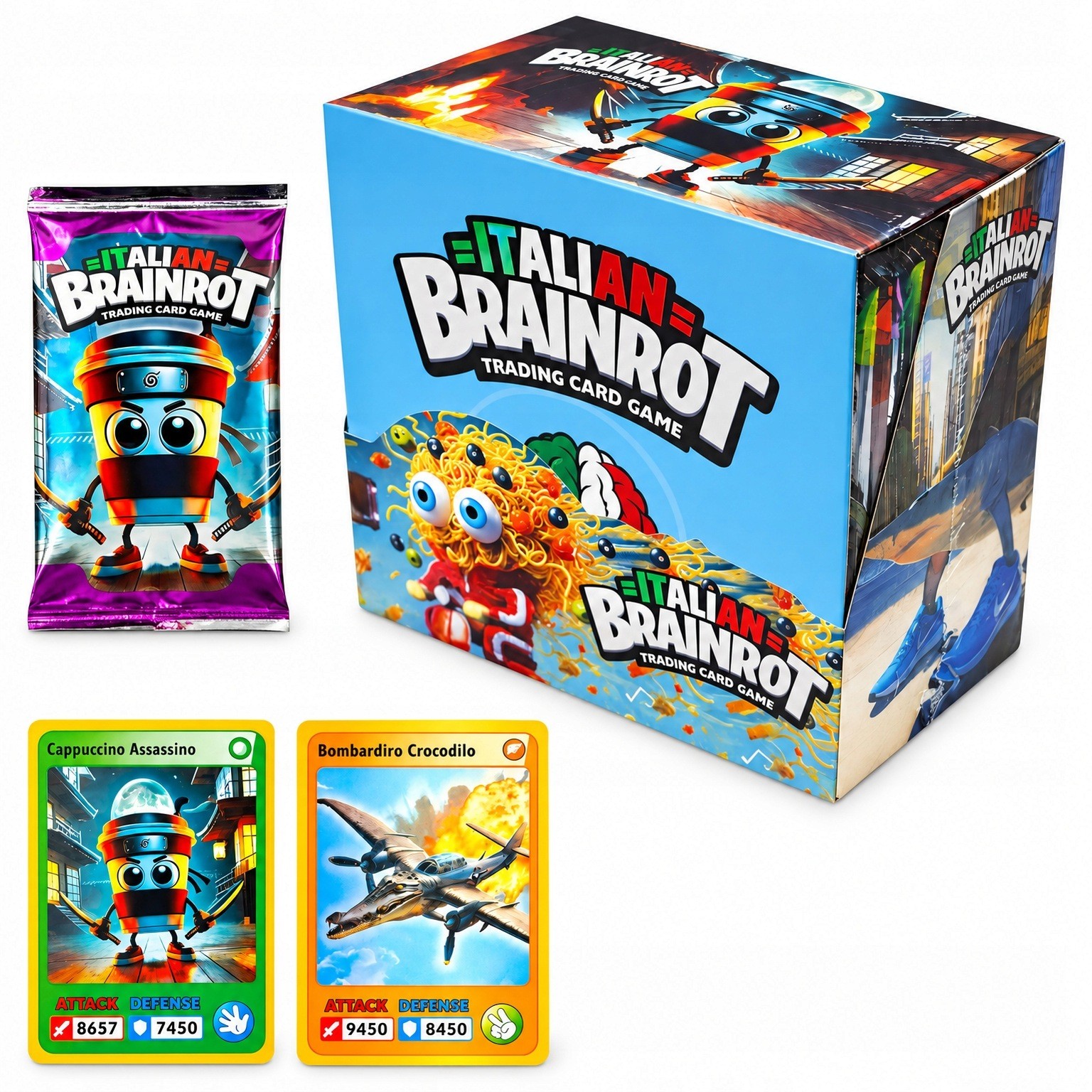 Album na 400 Kart Brainrot + Mega Box 288 Kart Kolekcjonerskich TCG Zestaw - zdjęcie 2