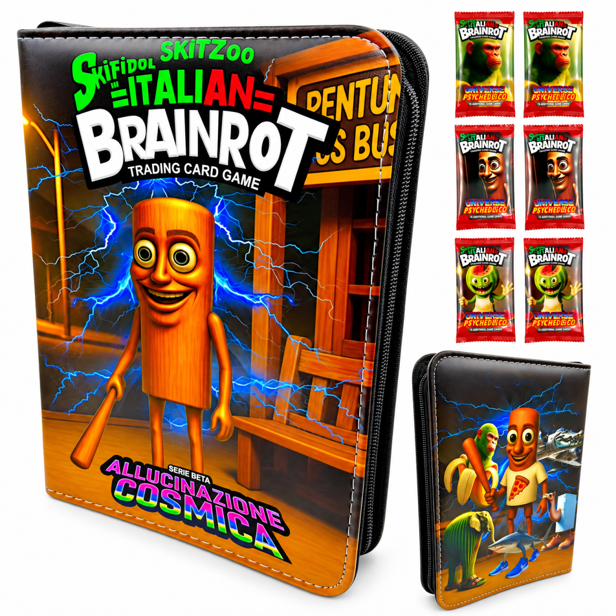 Album na 400 Kart Brainrot + 60 Kart Kolekcjonerskich Skifidol Italian TCG - zdjęcie 1