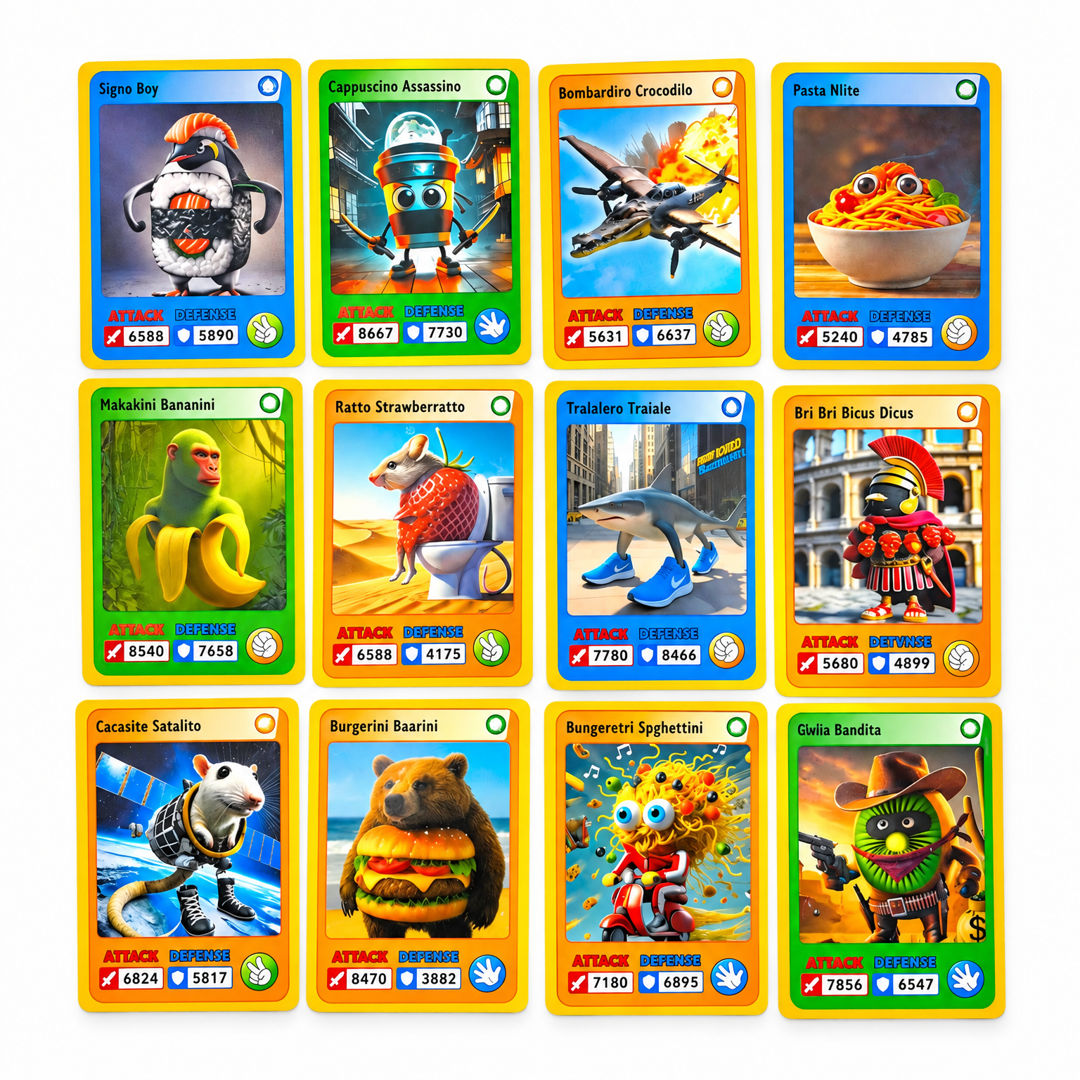 Karty Brainrot Mega Box 360 Kart Kolekcjonerskich - zdjęcie 4
